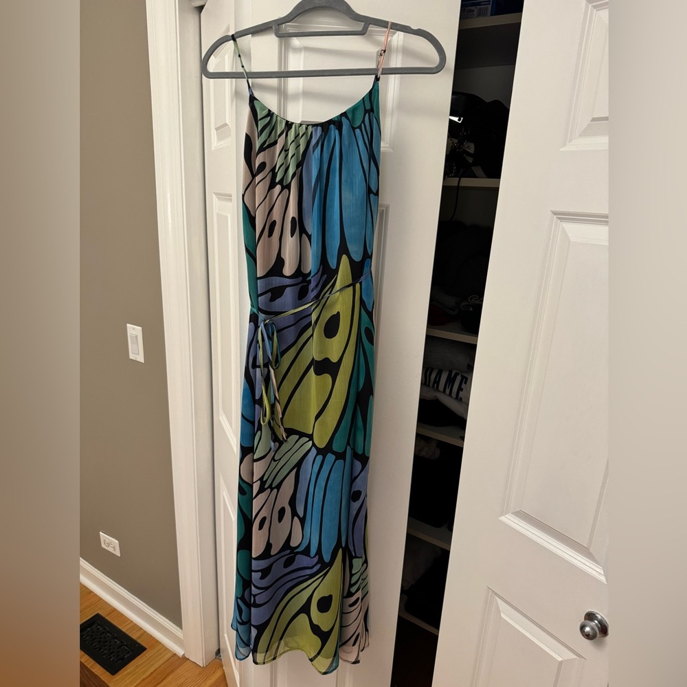 Butterfly pattern maxi dress